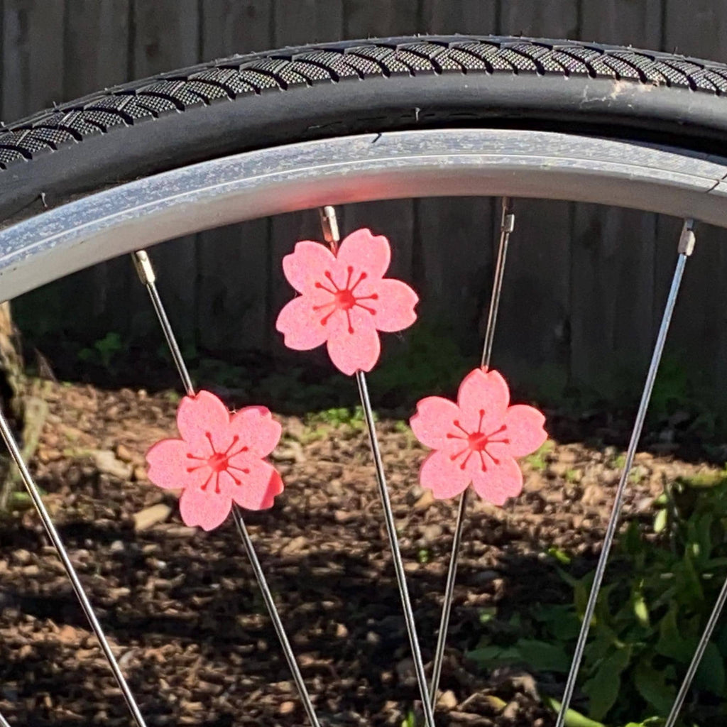Cherry Blossom Bike Spoke Decorations (x6) - cherry flower bike decorations