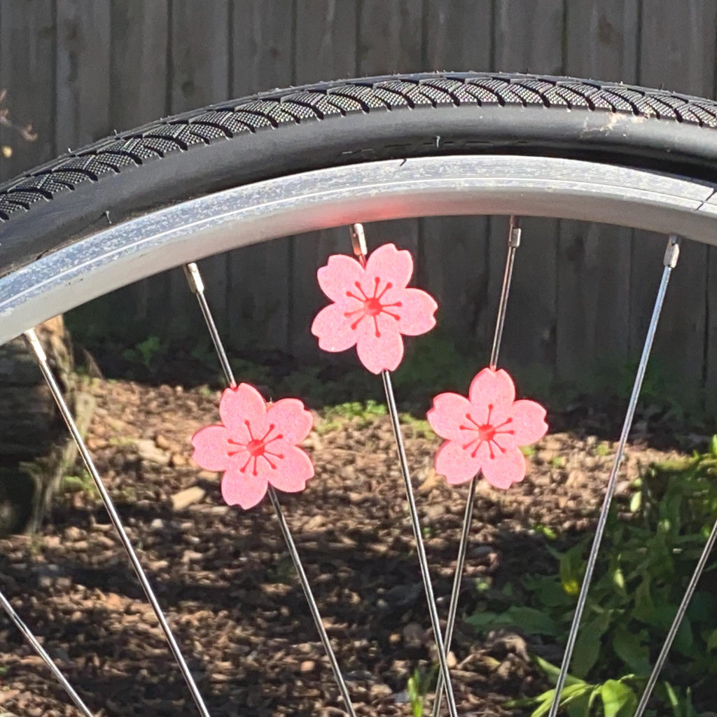 Cherry Blossom Bike Spoke Decorations (x6) - cherry flower bike decorations