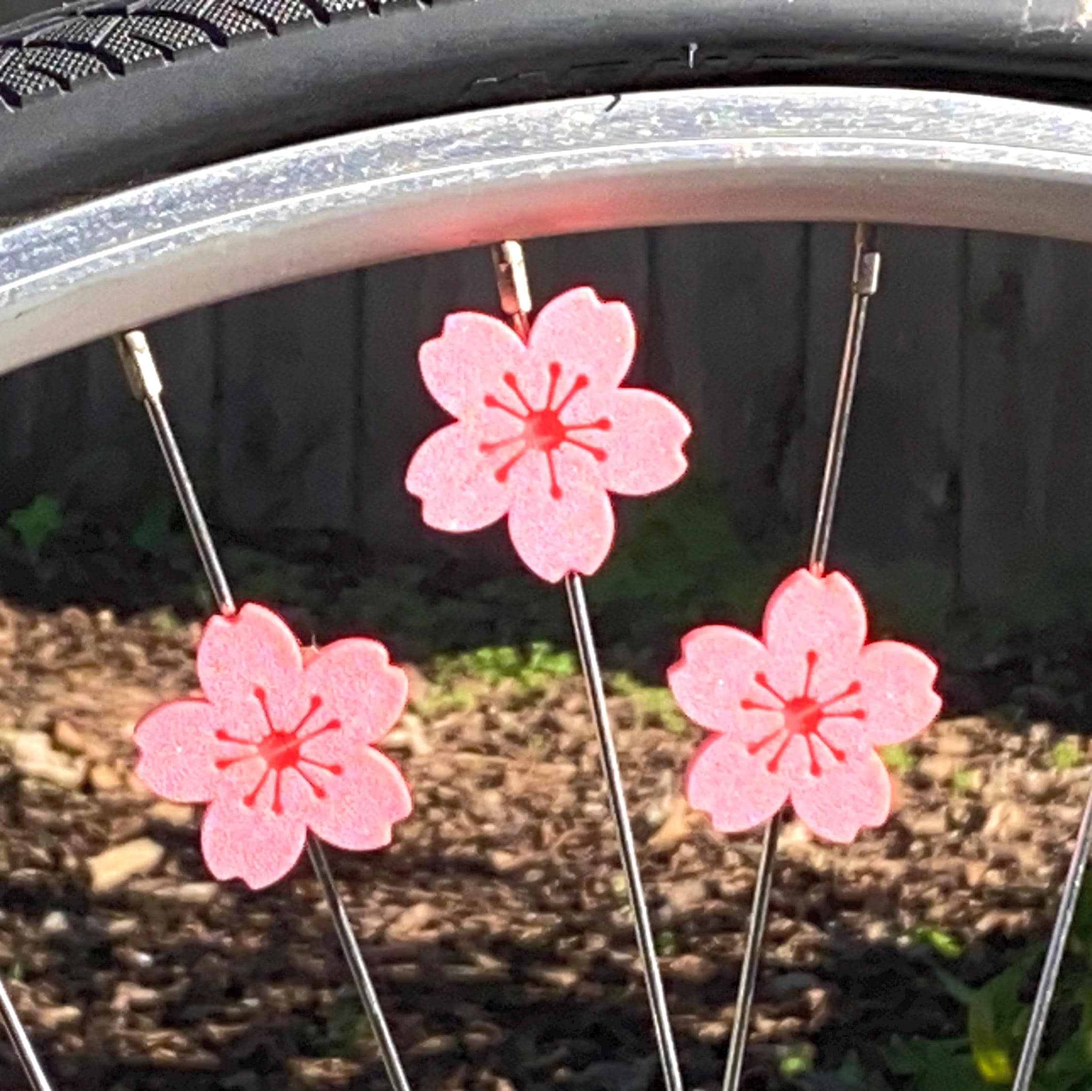 Cherry Blossom Bike Spoke Decorations (x6) - cherry flower bike decorations