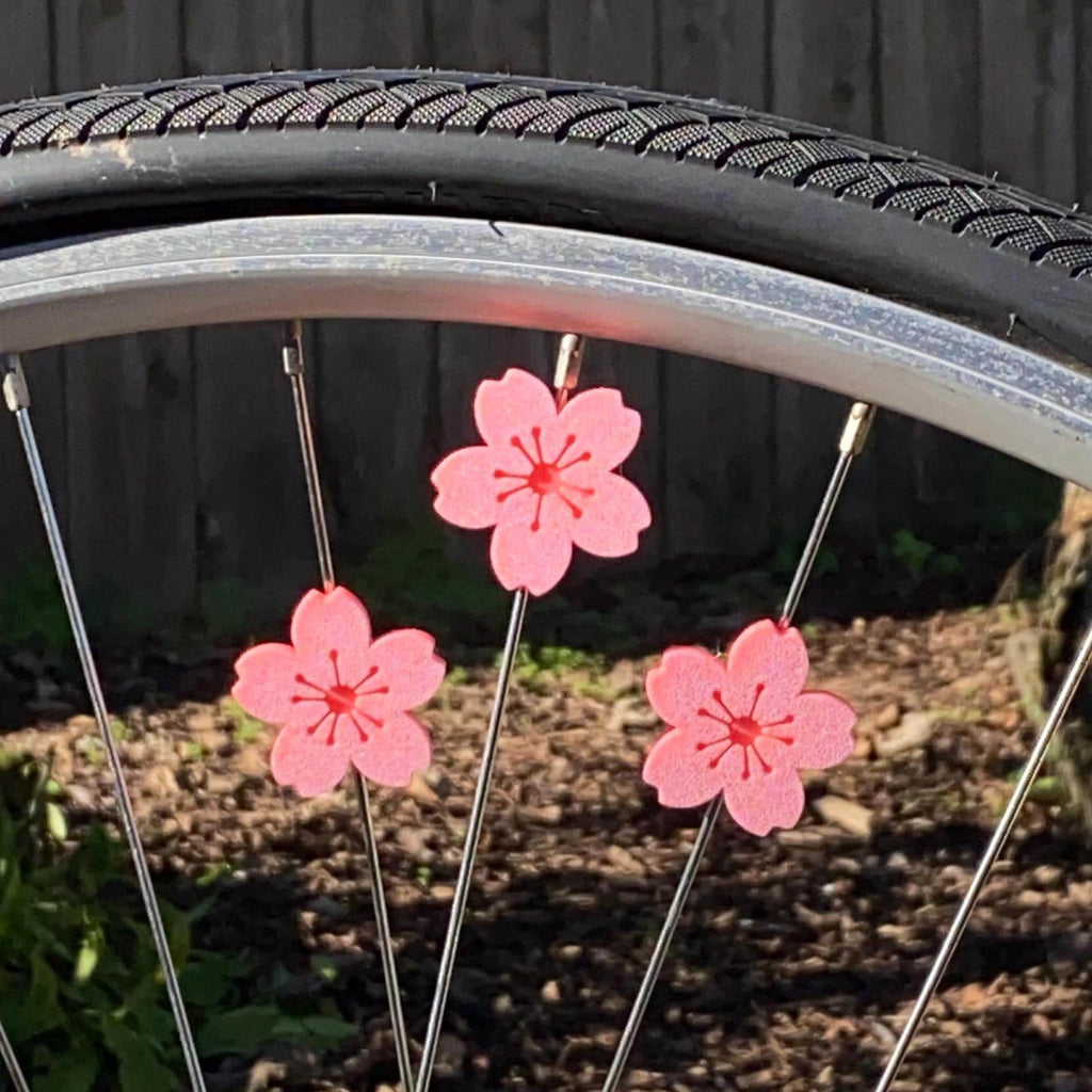 Cherry Blossom Bike Spoke Decorations (x6) - cherry flower bike decorations