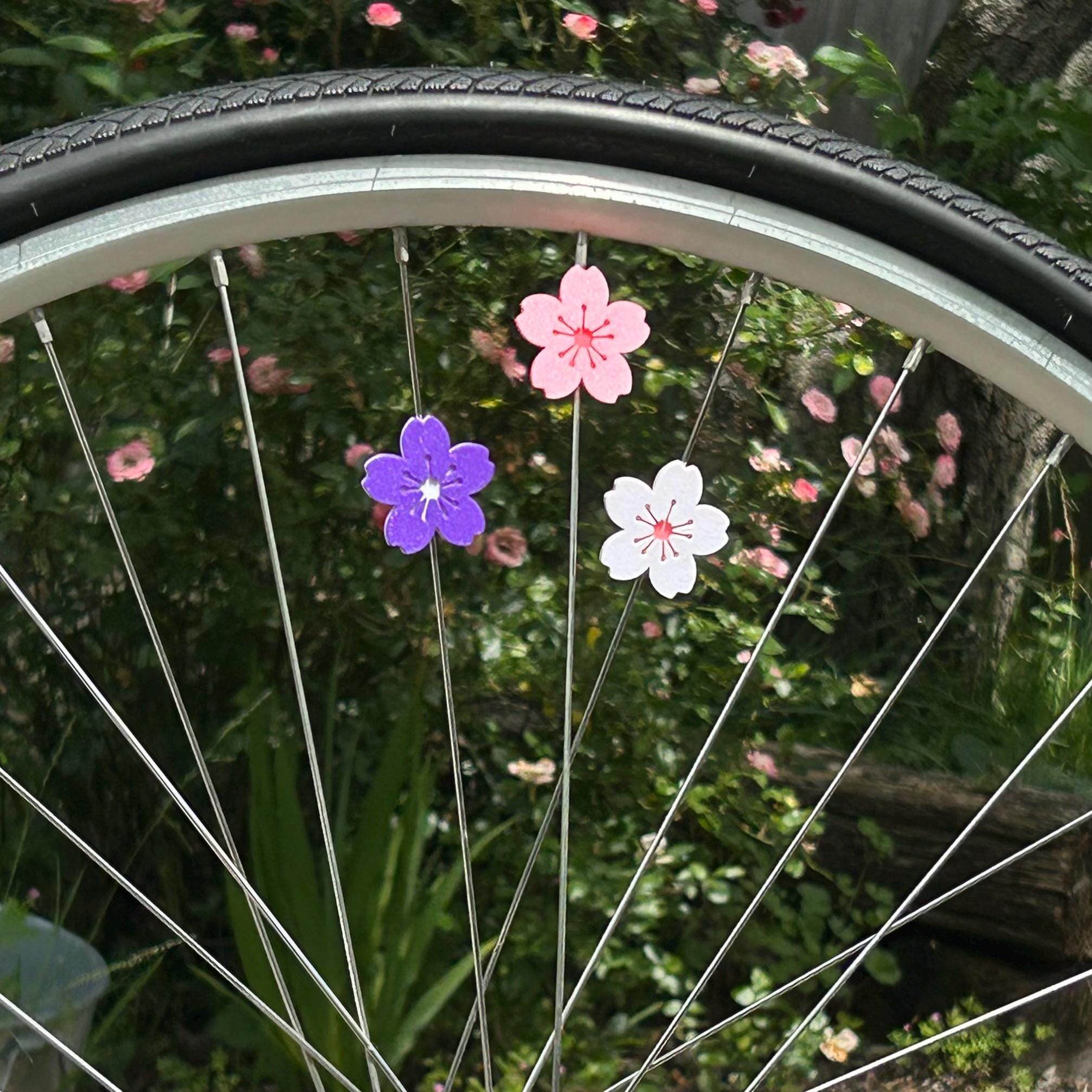 Cherry Blossom Bike Spoke Decorations (x6) - cherry flower bike decorations