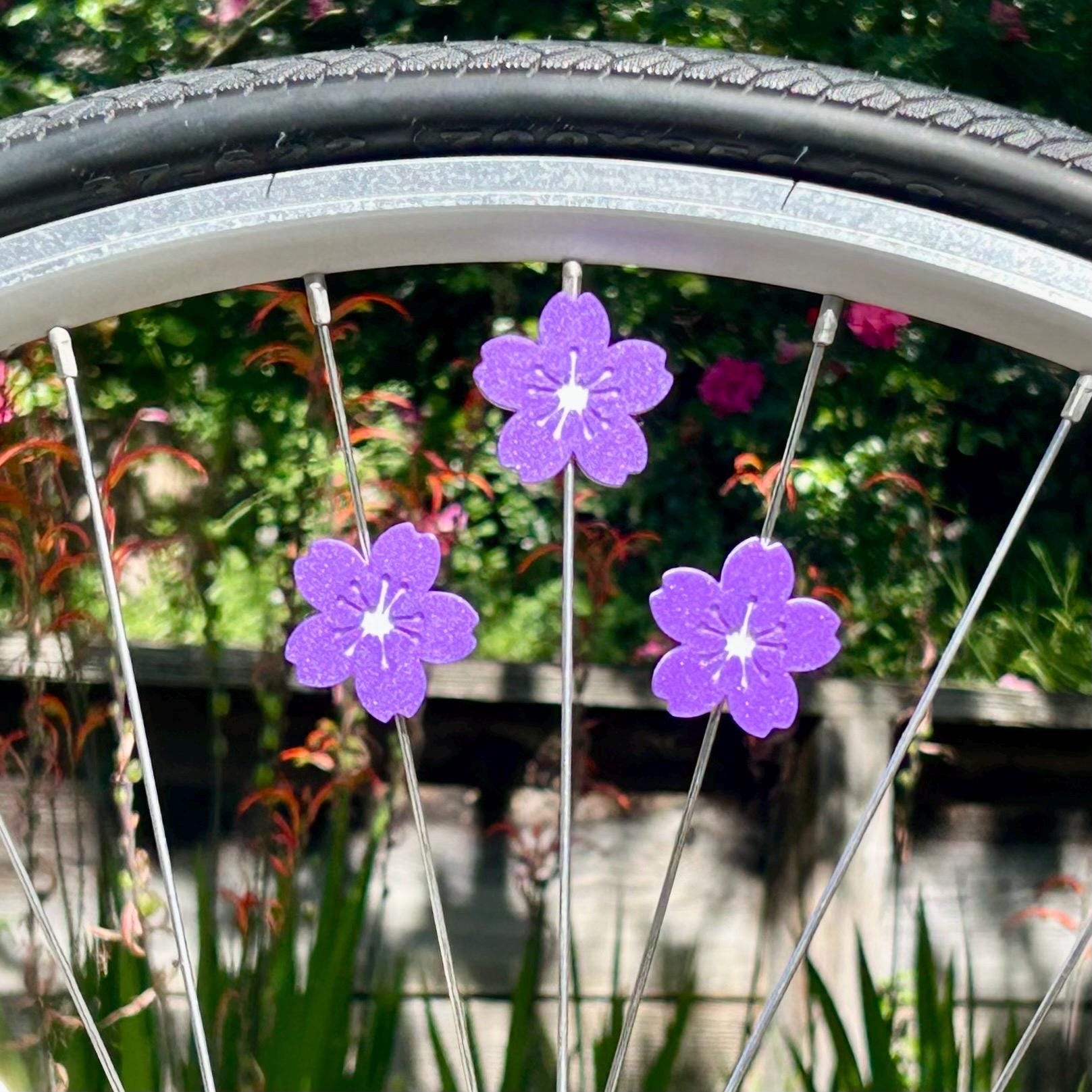 Cherry Blossom Bike Spoke Decorations (x6) - cherry flower bike decorations