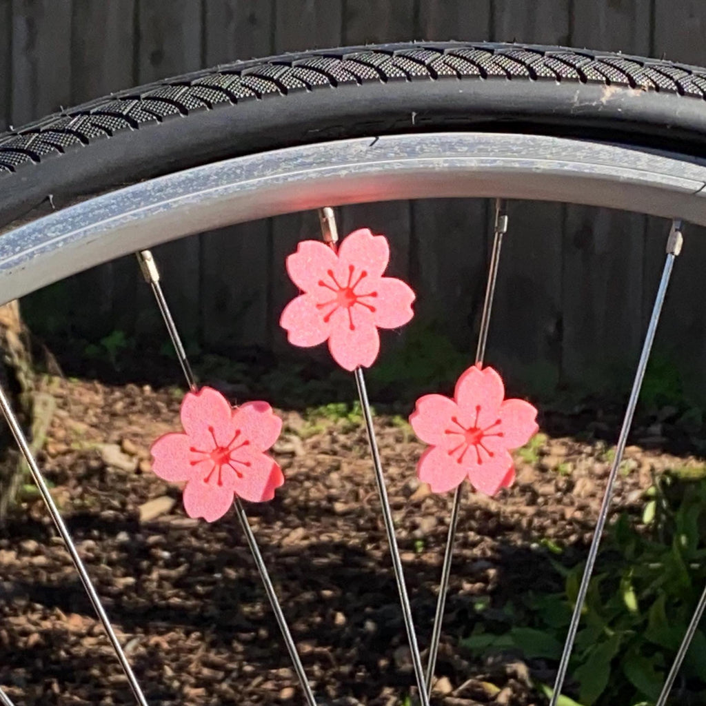 Cherry Blossom Bike Spoke Decorations (x6) - cherry flower bike decorations